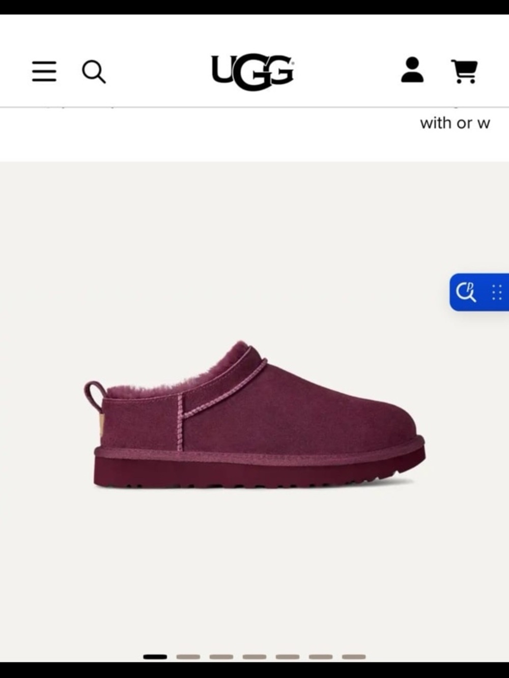 UGG Classic Micro Boots size 8 Womens burnt magenta